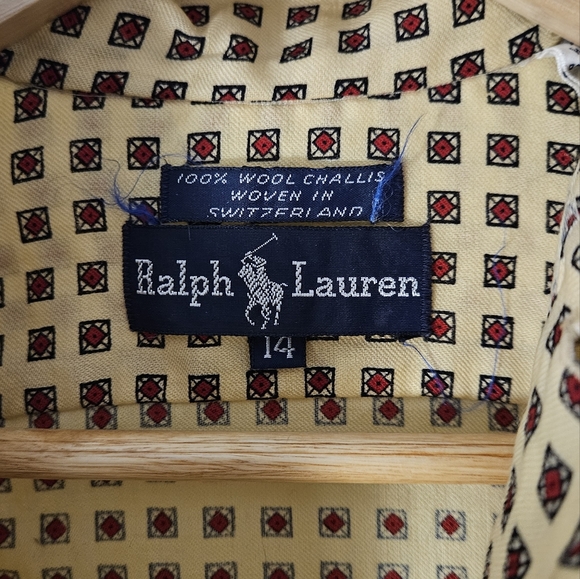 Vintage Ralph Lauren blue tag wool blouse with bow - Picture 8 of 11